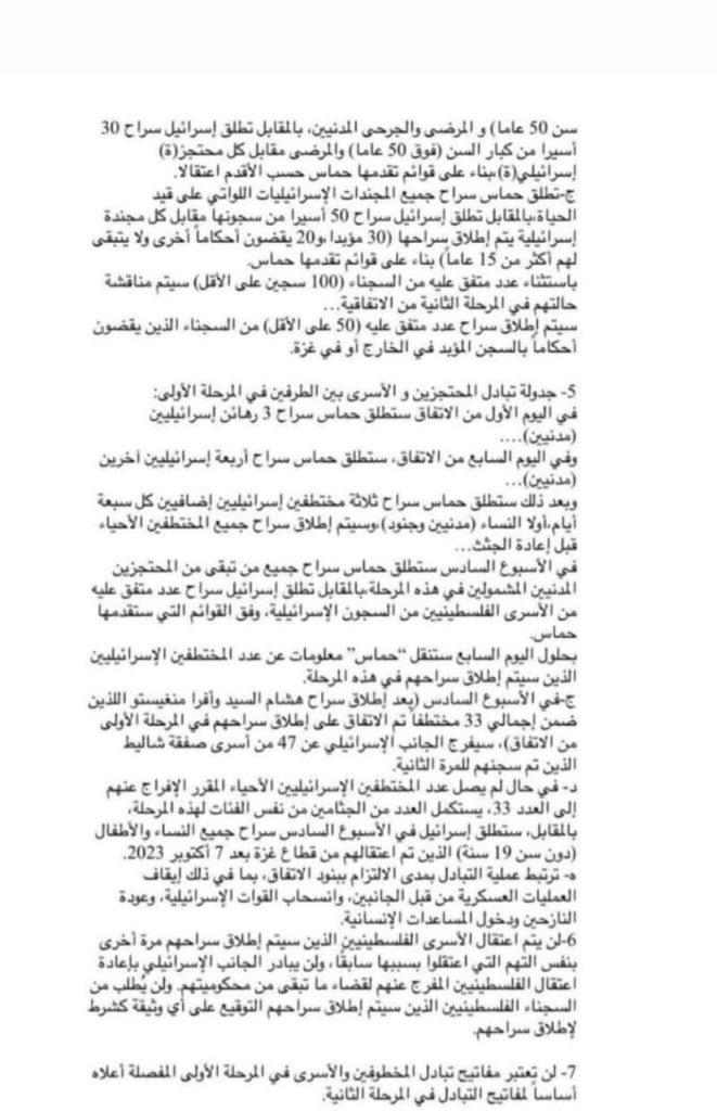 Ini draft gencatan senjata Hamas dengan penjajah Israel 2 gencatan 2